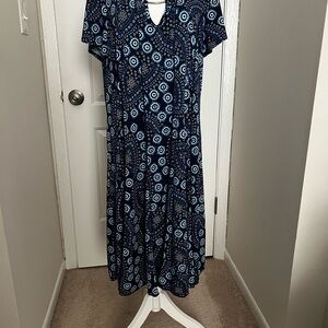Sami & Jo Navy and White knee length Dress
